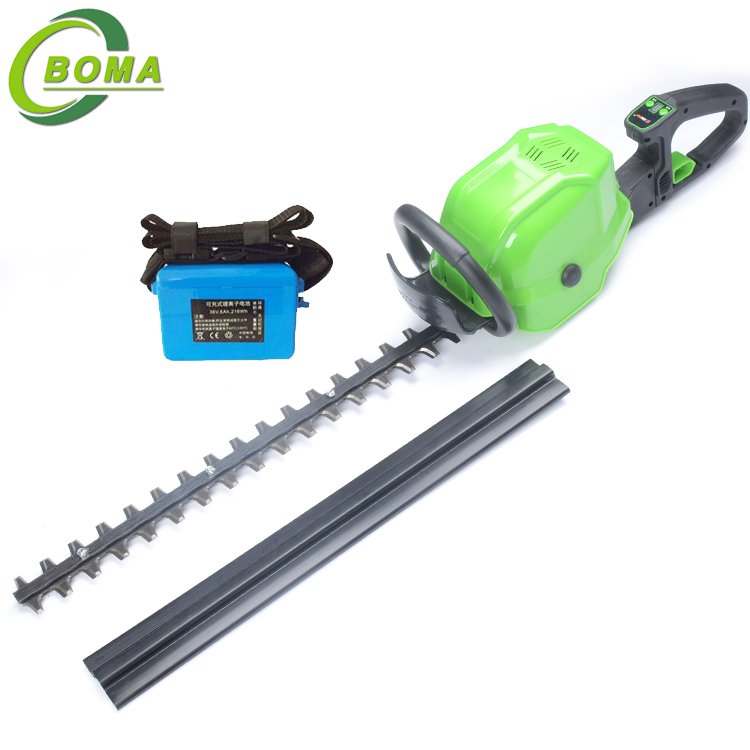 Dual Blade Advanced Battery Powered Hedge Trimmer with Rotatable Handle for Trimming Bushes